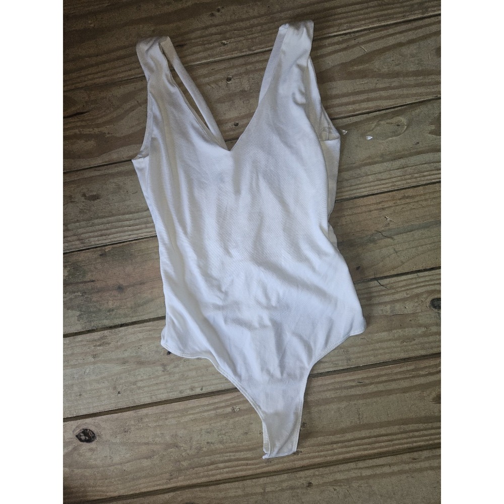 Womens LELIS COLLECTION USA MADE Top White Bodysuit Tank White Sz SM